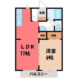 ドミールカガワ Ⅲの物件間取画像